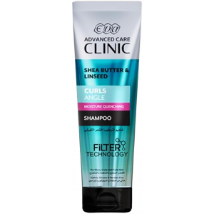 EVA ADVANCED CARE CLINIC SHEA BUTTER & LINSEED CURLS ANGLE MOISTURE QUENCHING SHAMPOO 230 ML